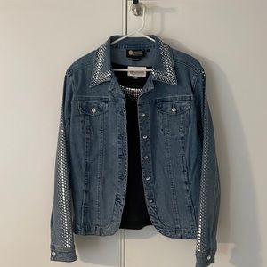 Jean Jacket and Shirt with Swarovski Crystals